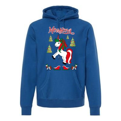 Christmas Unicorn Sweater Merrycorn Unicorn Lovers Xmas Gift Cool Gift Premium Hoodie