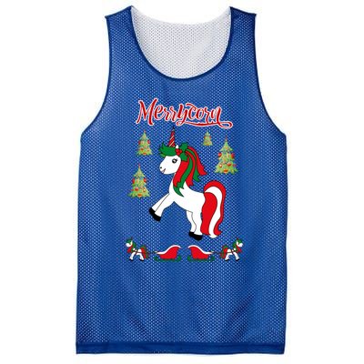 Christmas Unicorn Sweater Merrycorn Unicorn Lovers Xmas Gift Cool Gift Mesh Reversible Basketball Jersey Tank