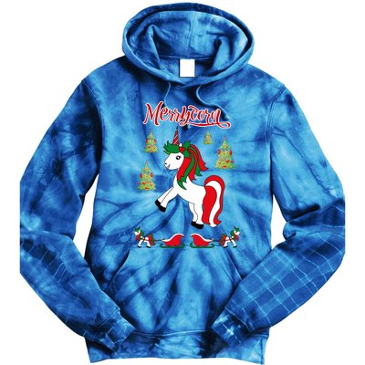 Christmas Unicorn Sweater Merrycorn Unicorn Lovers Xmas Gift Cool Gift Tie Dye Hoodie