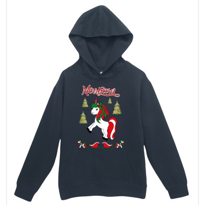 Christmas Unicorn Sweater Merrycorn Unicorn Lovers Xmas Gift Cool Gift Urban Pullover Hoodie