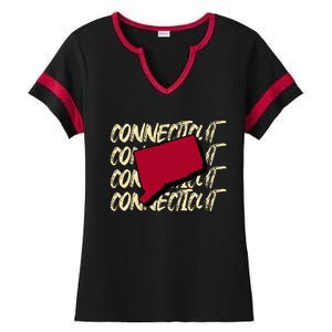 Connecticut Usa State American State Ct Conn Is Home Ladies Halftime Notch Neck Tee