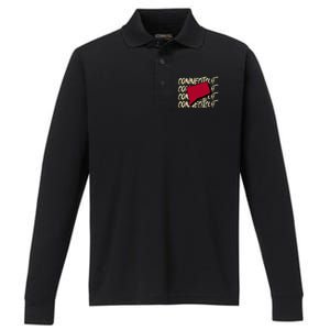 Connecticut Usa State American State Ct Conn Is Home Performance Long Sleeve Polo