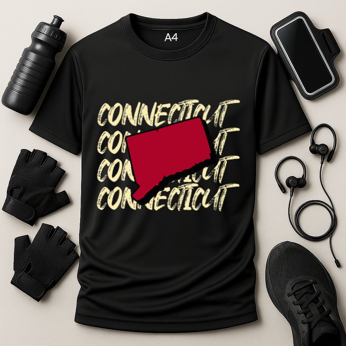 Connecticut Usa State American State Ct Conn Is Home Cooling Performance Crew T-Shirt