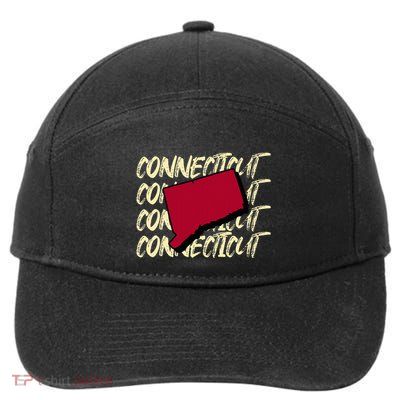 Connecticut Usa State American State Ct Conn Is Home 7-Panel Snapback Hat