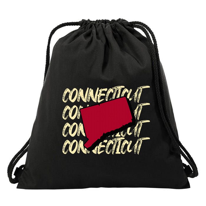 Connecticut Usa State American State Ct Conn Is Home Drawstring Bag