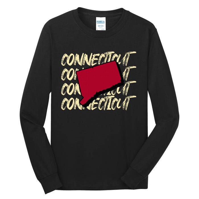 Connecticut Usa State American State Ct Conn Is Home Tall Long Sleeve T-Shirt