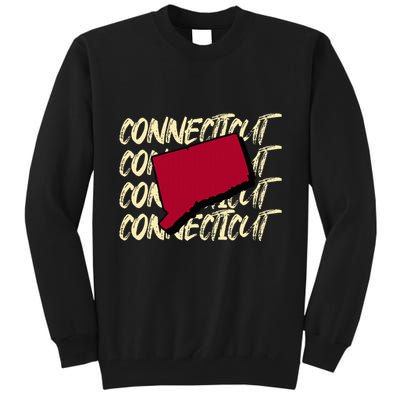 Connecticut Usa State American State Ct Conn Is Home Tall Sweatshirt