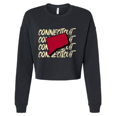 Connecticut Usa State American State Ct Conn Is Home Cropped Pullover Crew