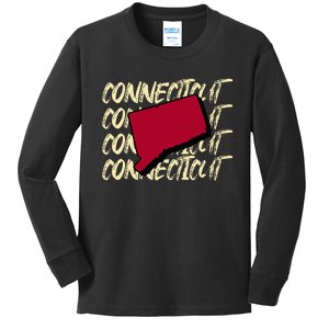 Connecticut Usa State American State Ct Conn Is Home Kids Long Sleeve Shirt