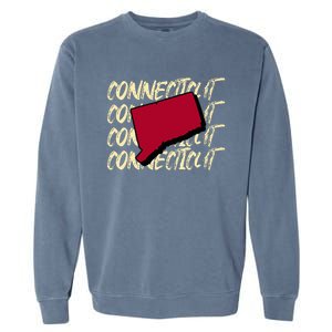 Connecticut Usa State American State Ct Conn Is Home Garment-Dyed Sweatshirt