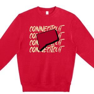 Connecticut Usa State American State Ct Conn Is Home Premium Crewneck Sweatshirt