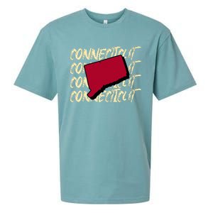 Connecticut Usa State American State Ct Conn Is Home Sueded Cloud Jersey T-Shirt