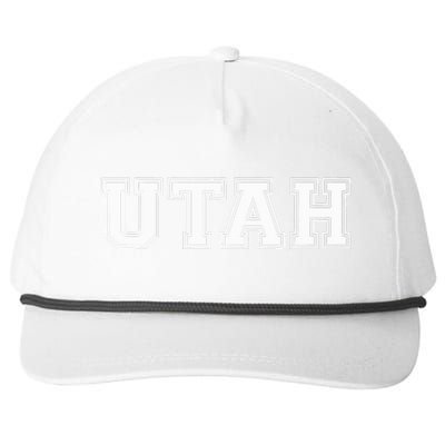 College U.N.I.V.E.R.S.I.T.Y Style Utah Sport Snapback Five-Panel Rope Hat