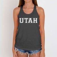 College U.N.I.V.E.R.S.I.T.Y Style Utah Sport Women's Knotted Racerback Tank