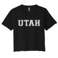 College U.N.I.V.E.R.S.I.T.Y Style Utah Sport Women's Crop Top Tee