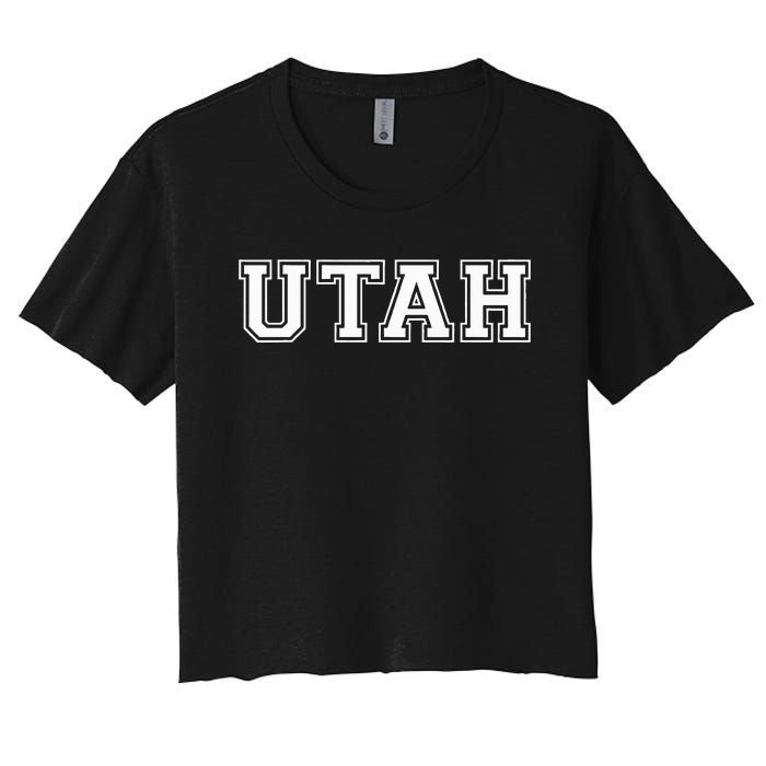 College U.N.I.V.E.R.S.I.T.Y Style Utah Sport Women's Crop Top Tee