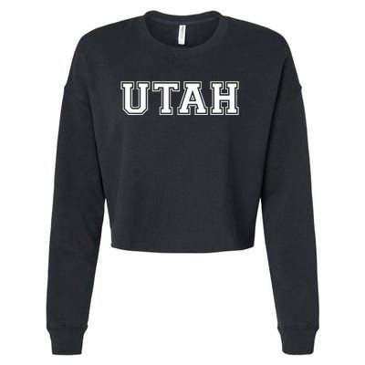 College U.N.I.V.E.R.S.I.T.Y Style Utah Sport Cropped Pullover Crew