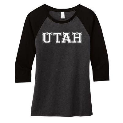 College U.N.I.V.E.R.S.I.T.Y Style Utah Sport Women's Tri-Blend 3/4-Sleeve Raglan Shirt