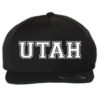 College U.N.I.V.E.R.S.I.T.Y Style Utah Sport Wool Snapback Cap