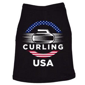 Curling Usa Support Flag Curl Clean Doggie Tank