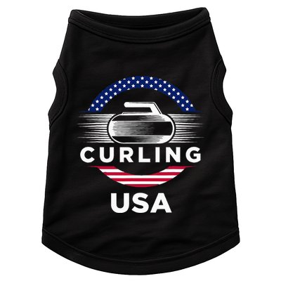 Curling Usa Support Flag Curl Clean Doggie Tank
