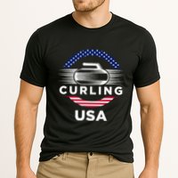 Curling Usa Support Flag Curl Clean Performance Shirt