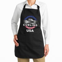 Curling Usa Support Flag Curl Clean Apron