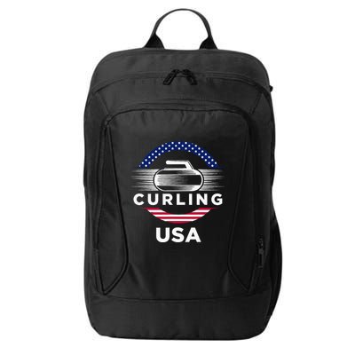 Curling Usa Support Flag Curl Clean City Backpack