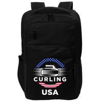 Curling Usa Support Flag Curl Clean Impact Tech Backpack