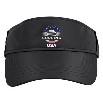Curling Usa Support Flag Curl Clean Adult Drive Performance Visor