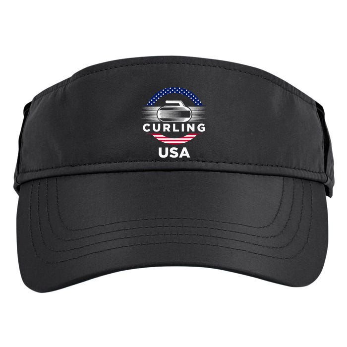 Curling Usa Support Flag Curl Clean Adult Drive Performance Visor