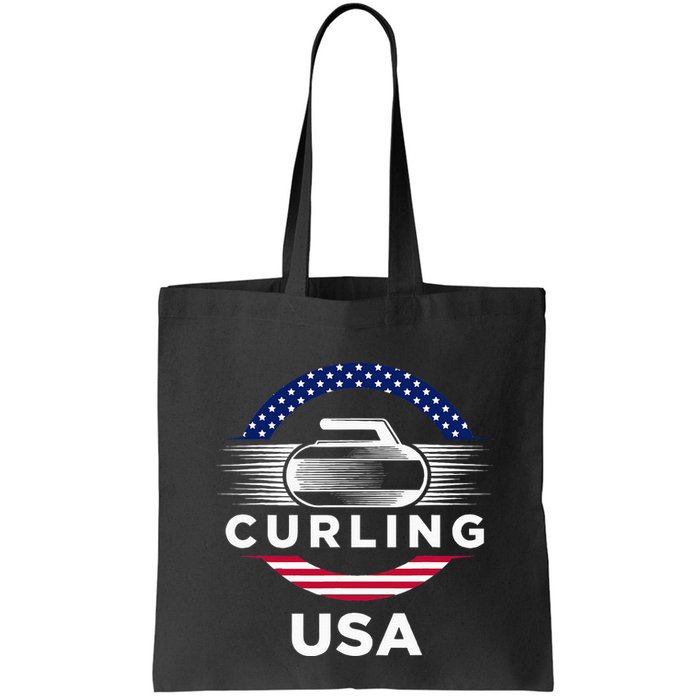 Curling Usa Support Flag Curl Clean Bag