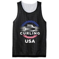 Curling Usa Support Flag Curl Clean Mesh Reversible Basketball Jersey Tank