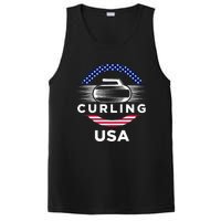 Curling Usa Support Flag Curl Clean PosiCharge Competitor Tank