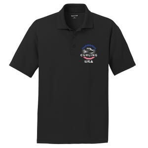 Curling Usa Support Flag Curl Clean PosiCharge RacerMesh Polo