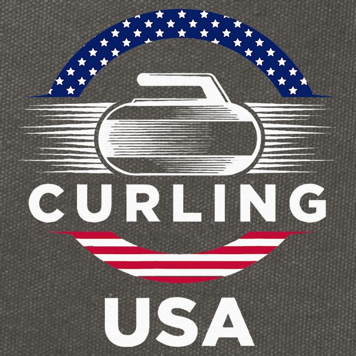 Curling Usa Support Flag Curl Clean Cotton Canvas Backpack