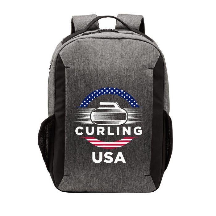Curling Usa Support Flag Curl Clean Vector Backpack