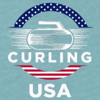 Curling Usa Support Flag Curl Clean Sueded Cloud Jersey T-Shirt