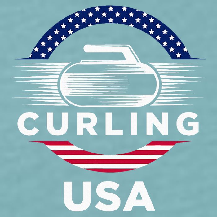 Curling Usa Support Flag Curl Clean Sueded Cloud Jersey T-Shirt