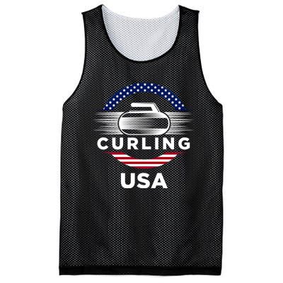 Curling Usa Support The Team Gift Usa Flag Curl Clean Cool Gift Mesh Reversible Basketball Jersey Tank