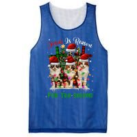 Christmas Ugly Sweater Cats Jesus Is Reason For The Season Great Gift Mesh Reversible Basketball Jersey Tank