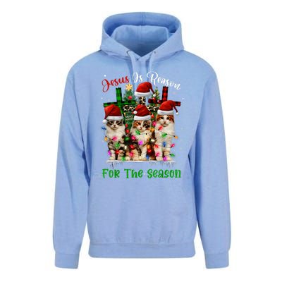 Christmas Ugly Sweater Cats Jesus Is Reason For The Season Great Gift Unisex Surf Hoodie