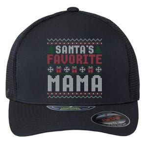 Christmas Ugly Sweater Funny Santa Claus Mama Cute Gift Flexfit Unipanel Trucker Cap