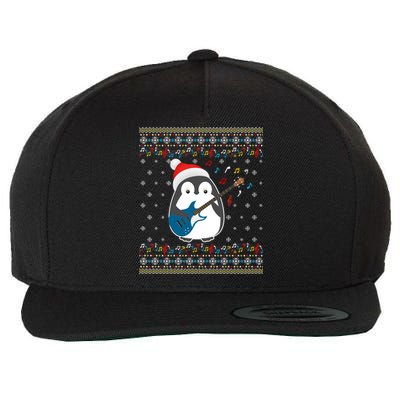 Christmas Ugly Sweater Xmas Family Matching Penguin Guitar Meaningful Gift Wool Snapback Cap