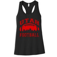 College University style Utah Football Sports Gift Women's Racerback Tank