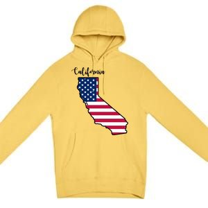 California United States Map Premium Pullover Hoodie