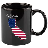 California United States Map 11oz C Handle Ceramic Mug