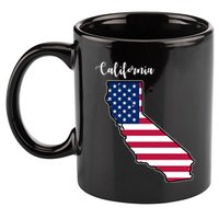 California United States Map 11oz C Handle Ceramic Mug