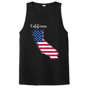 California United States Map PosiCharge Competitor Tank