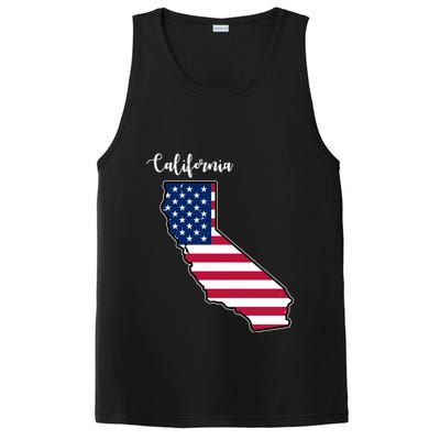 California United States Map PosiCharge Competitor Tank